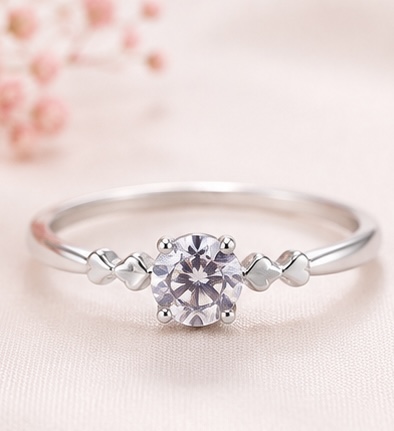 Heartstring Solitaire Ring