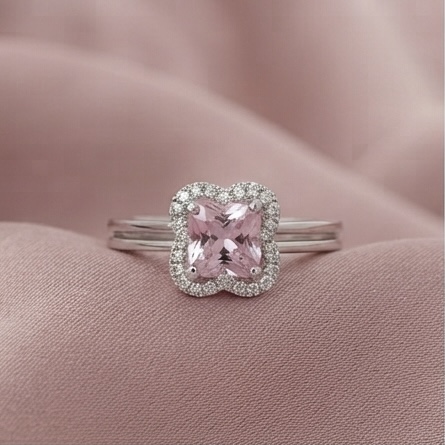 The Blush Petal Halo Fashion Ring
