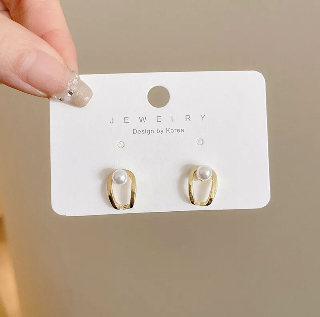 Premium Pearl Accent Stud Earrings