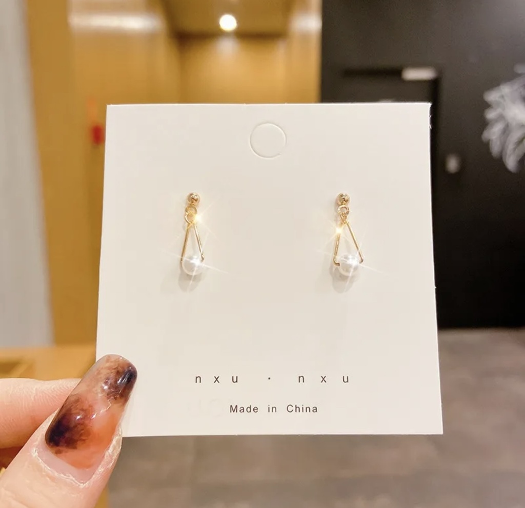 Premium Pearl Drop Stud Earrings