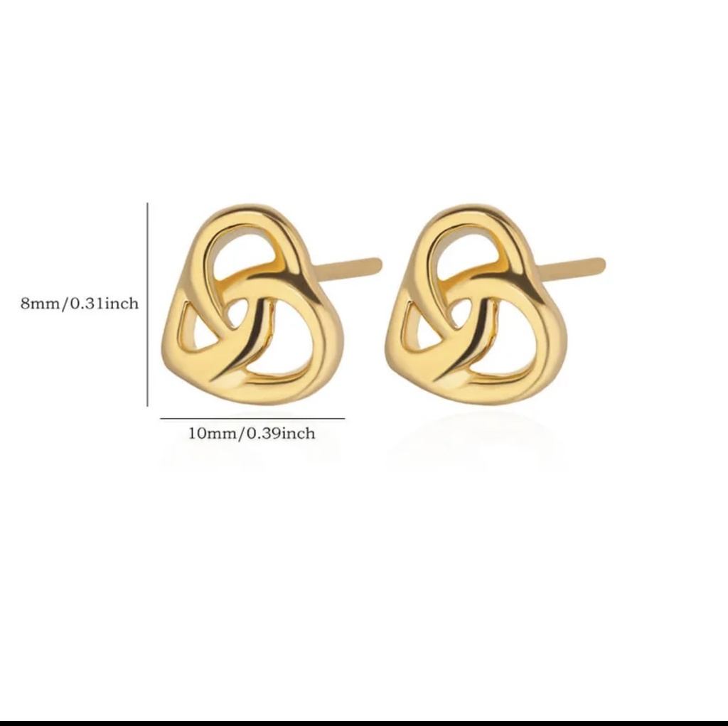 Premium Interlocking Heart Stud Earrings