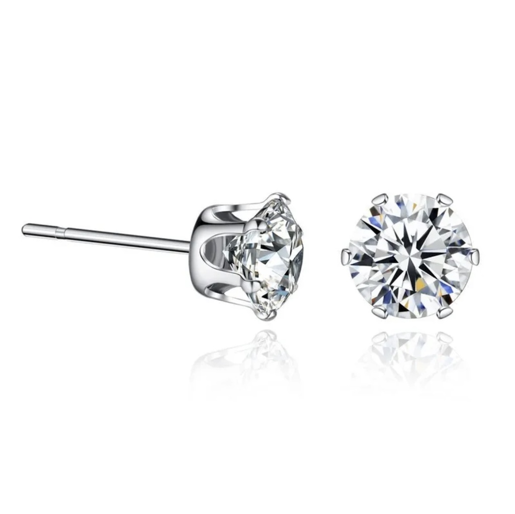 Premium Solitaire Crystal Stud Earrings