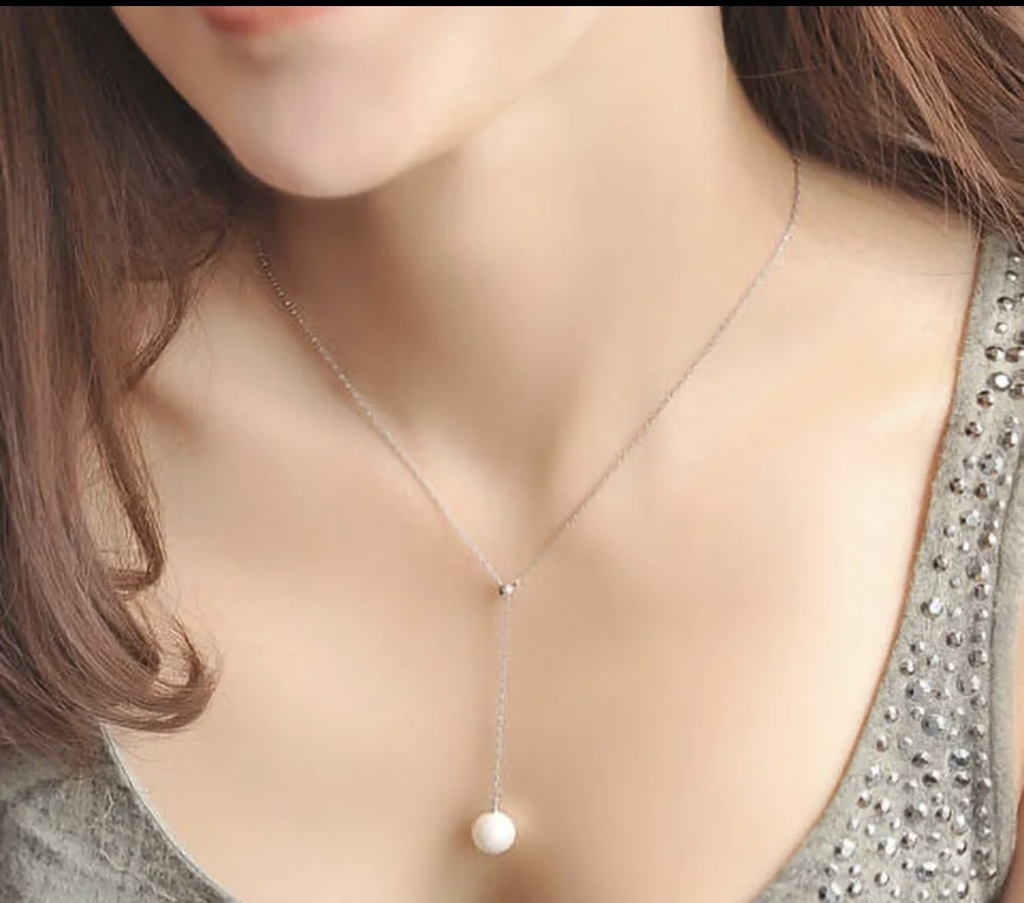 Delicate Silver-Tone Lariat Necklace