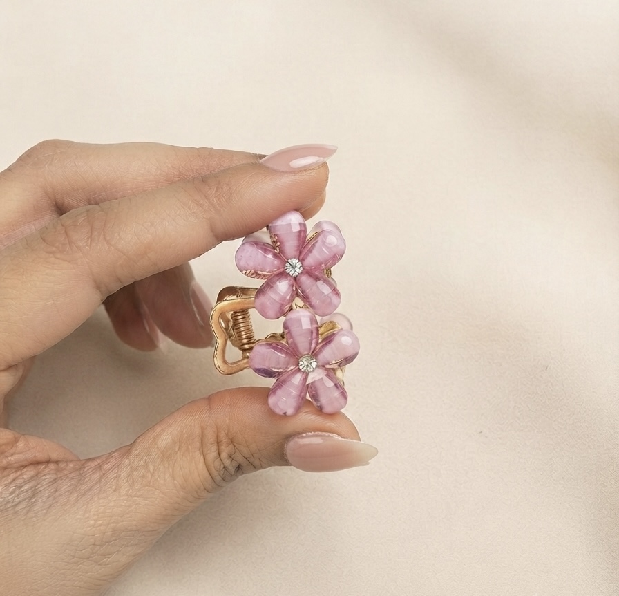 Flower Claw Clip - Pink Blossom