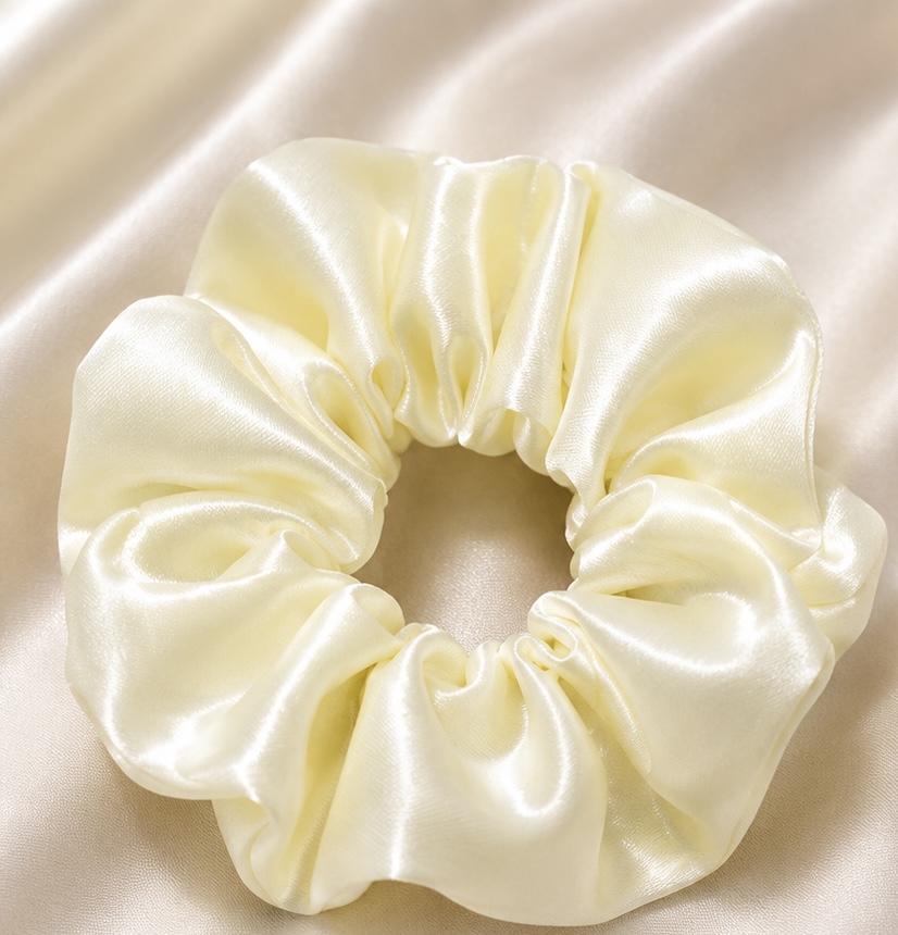 Satin Scrunchie – Pearl Ivory