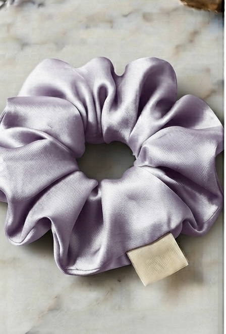 Lavender Satin Scrunchie