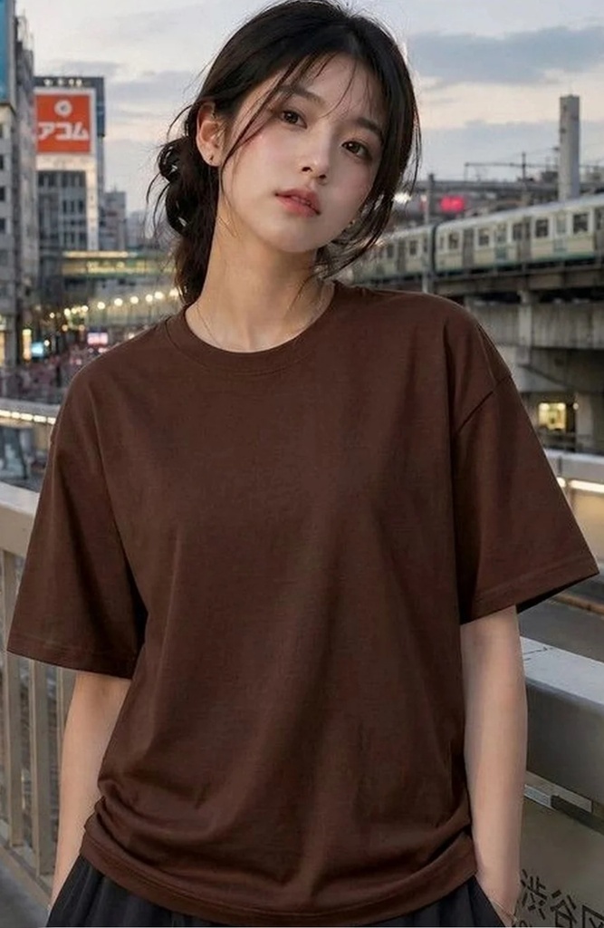 Pure Cotton - 9Tunki Tees- Brown (S)