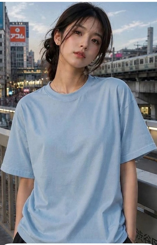 Pure Cotton - 9Tunki Tees-  Sky Blue