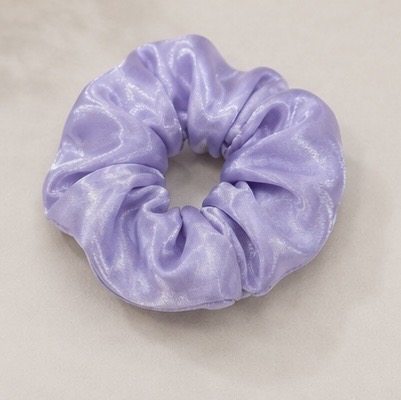 Shining Lavender Satin Scrunchie