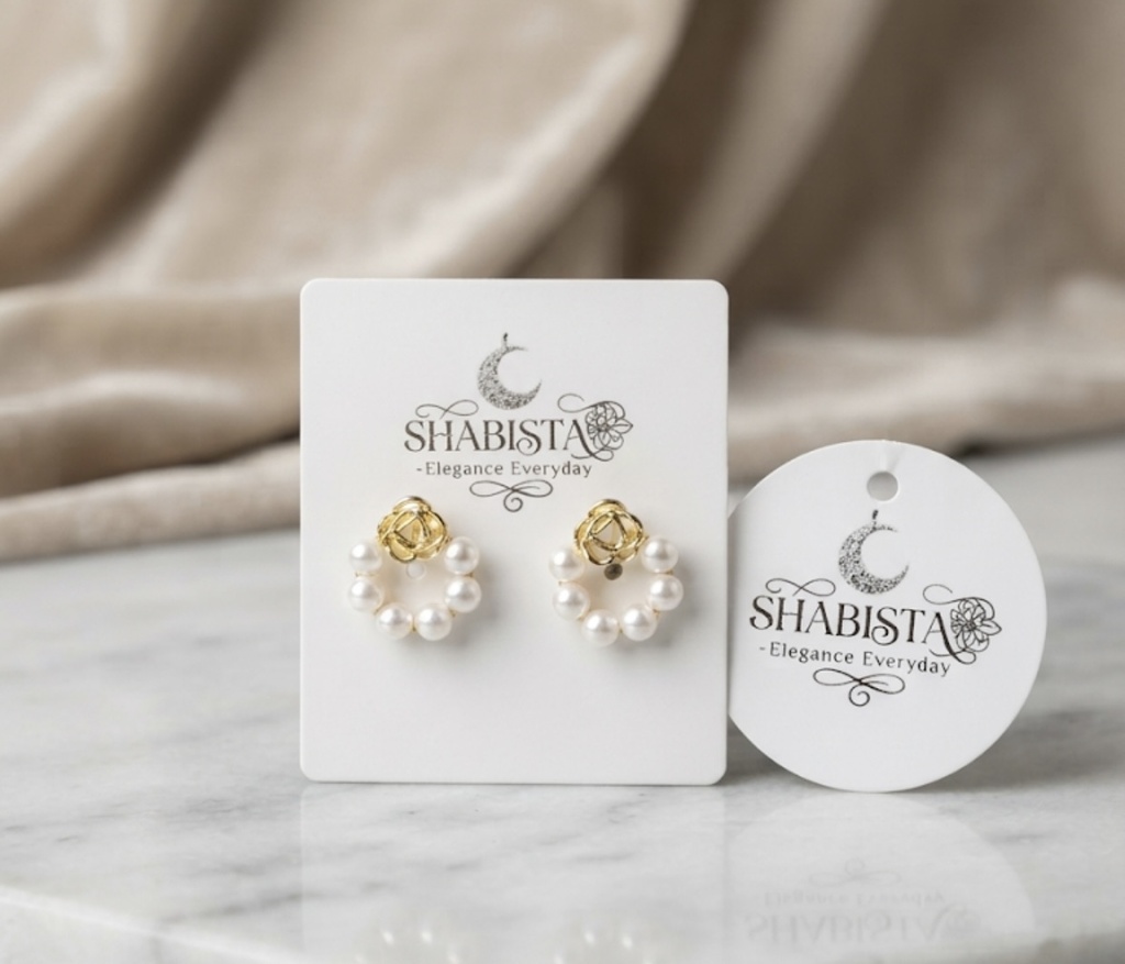 Elegant Rose & Pearl Stud Earrings for Women