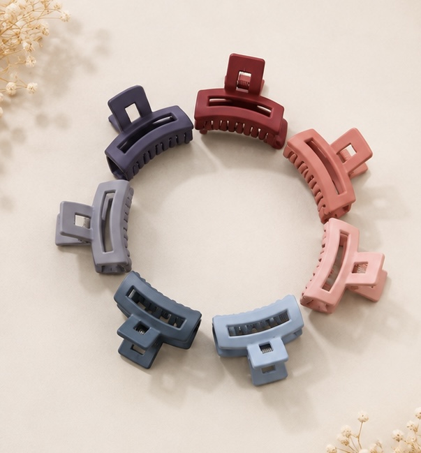 Matte Hair Claw Clips –Any One Colour – JUST ₹9!