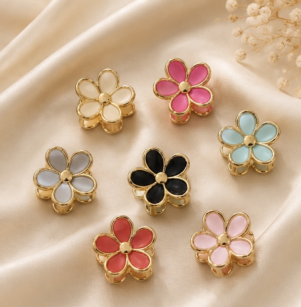 Cute Flower Hair Claw –Any One Colour – JUST ₹18