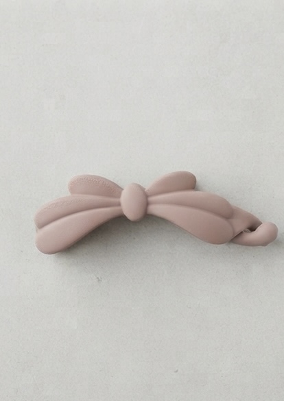 Matte Mauve Bow Banana Clip