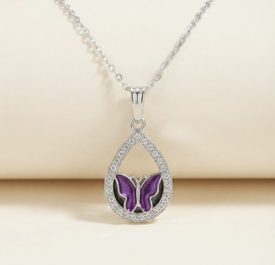 Elegant Purple Butterfly Pandant