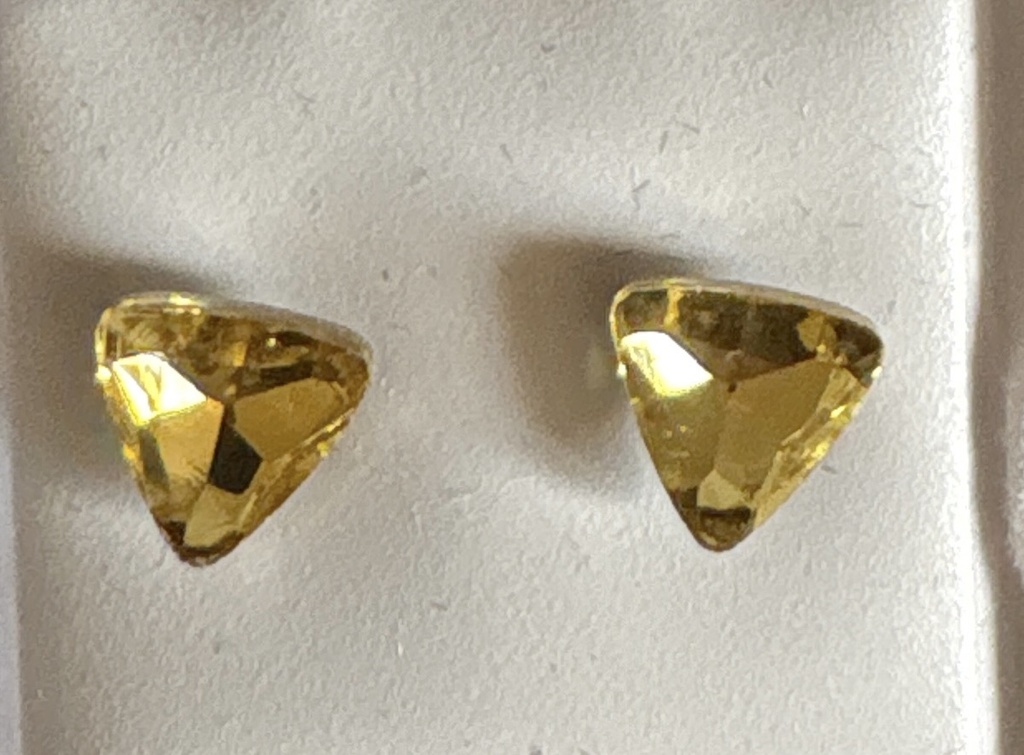 Sunburst Trillion Crystal Stud Earrings