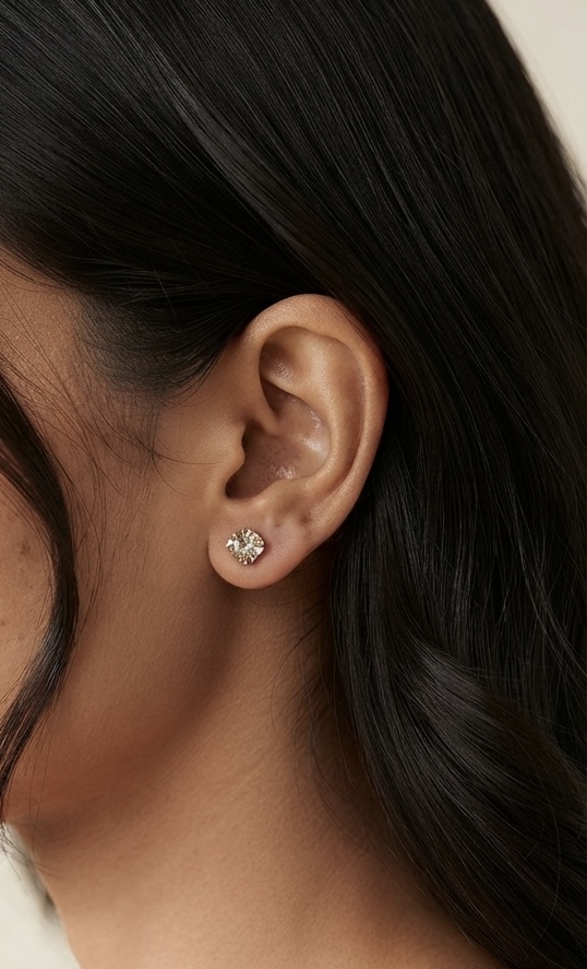 Golden Hour Cushion Stud Earrings