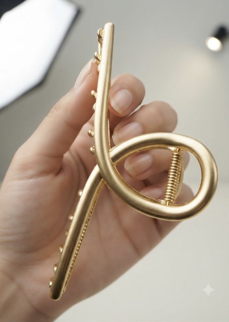 Minimalist Geometric Metal Hair Claw Clip