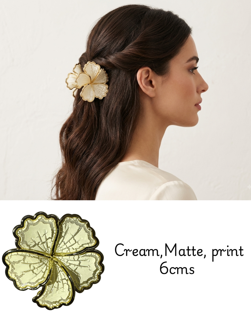 Claws - Floral -Printed-Matte Cream