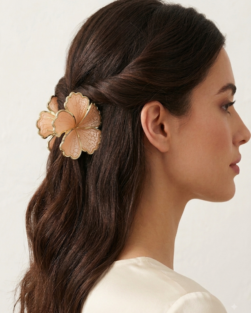 Claws - Floral -Printed-Matte Peach