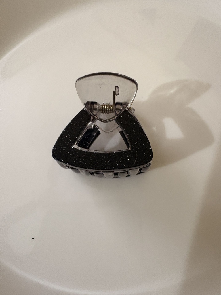 Elegant Black Glitter Claw Clip