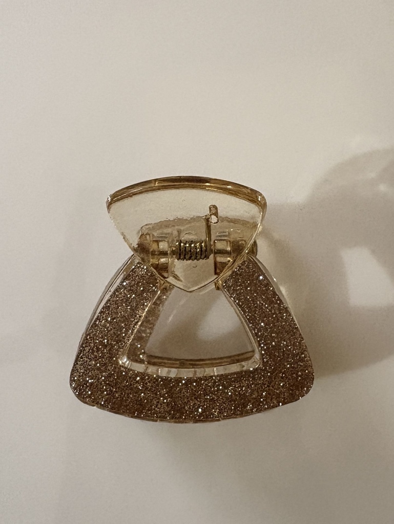 Elegant Gold Glitter Claw Clip