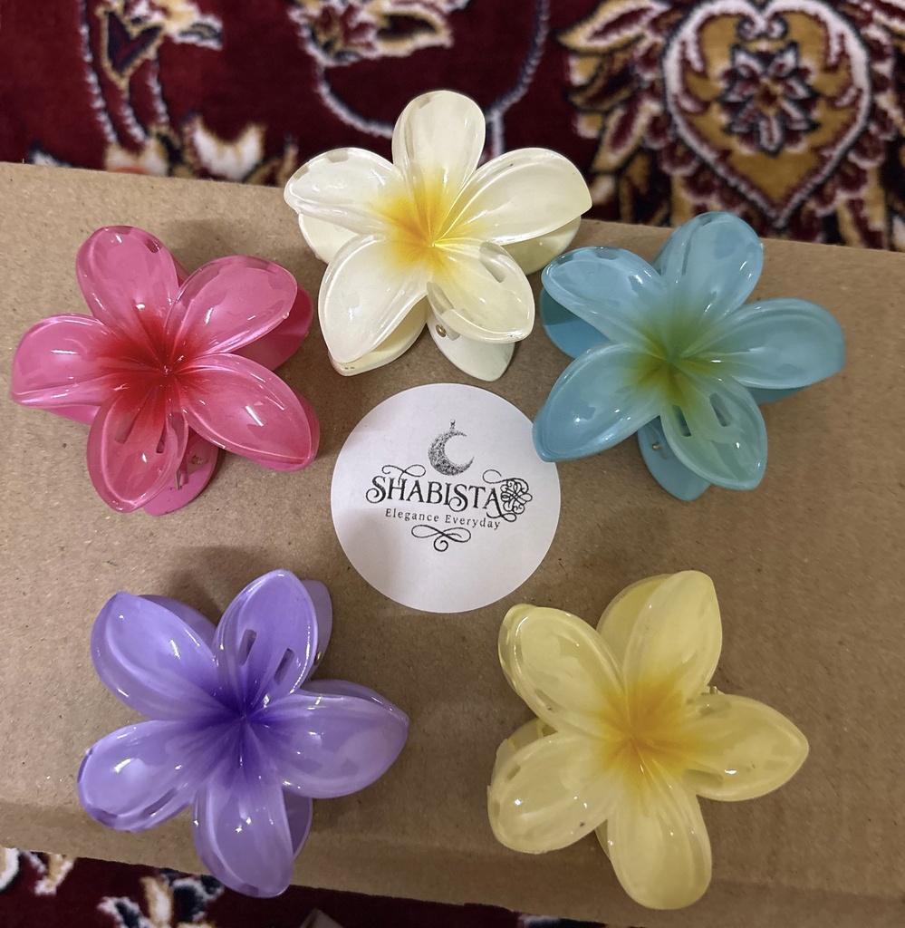 Big Floral Claw Clip-(Get any one colour)