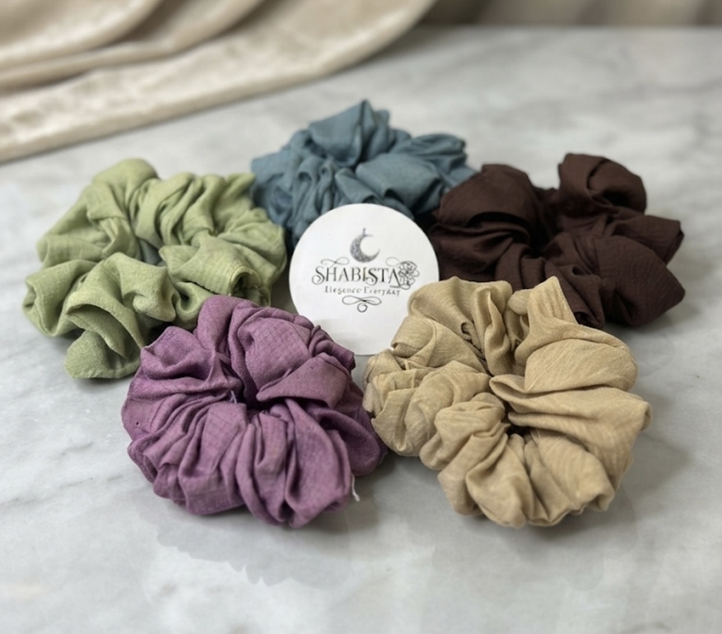 Ruffled Fabric Scrunchie (Get any one colour)