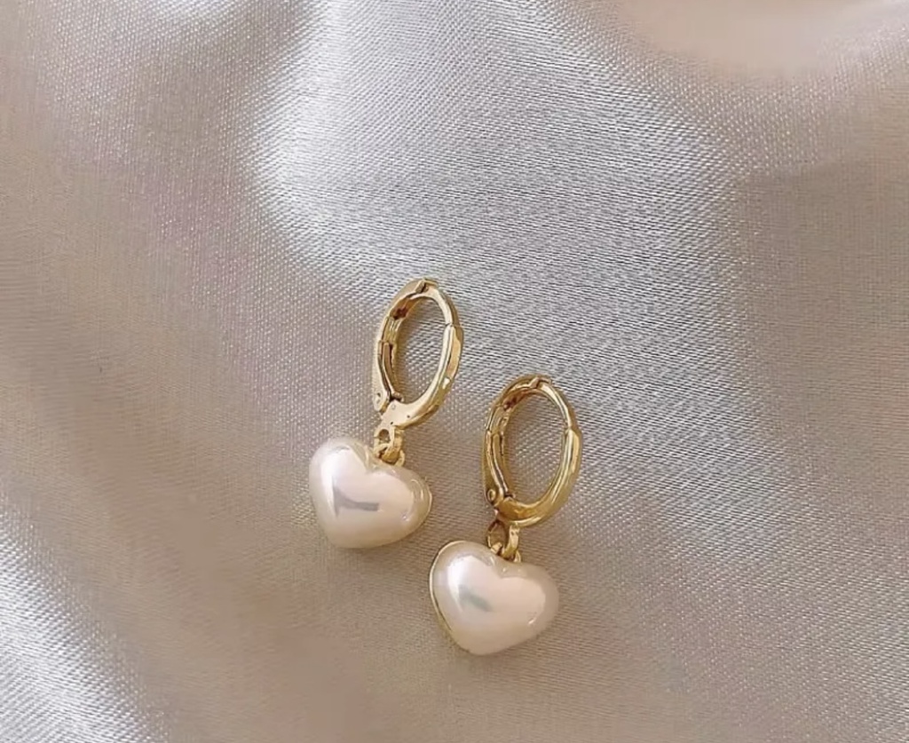 Amoura Pearl Huggie Hoops