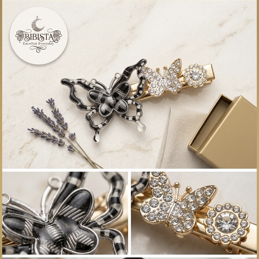 Butterfly Hair Clip – Black