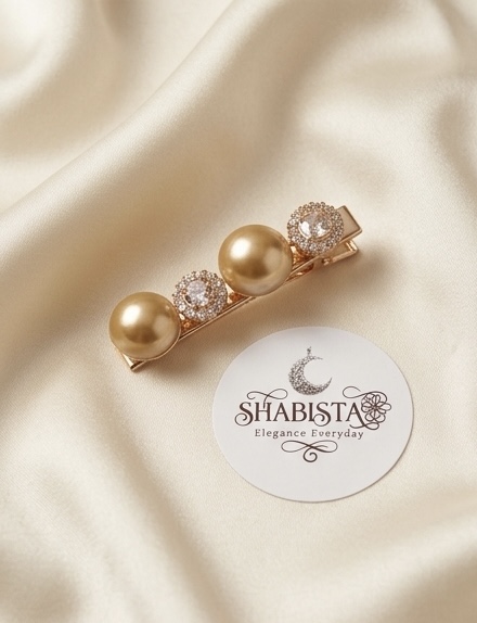 Pearl & Crystal Hair Clip