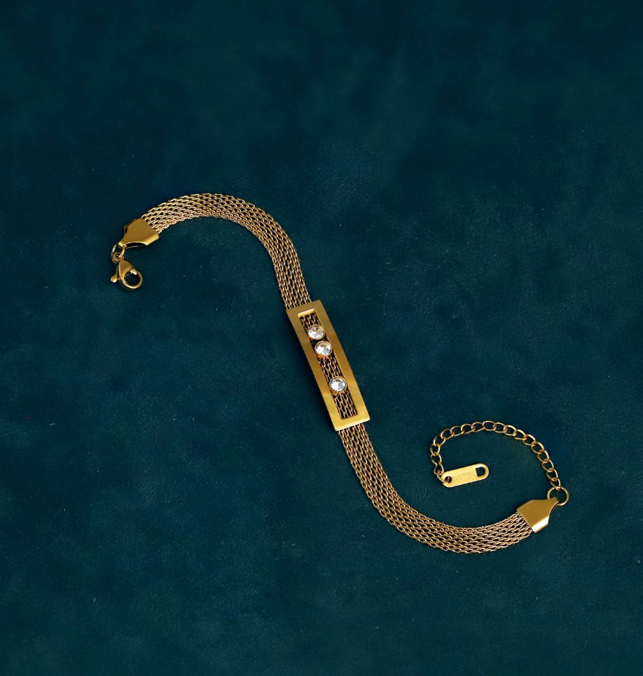 22k Gold-Plated Stainless Steel Chain Bracelet
