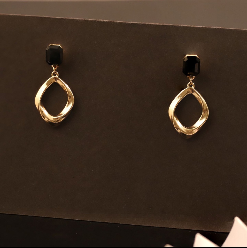 22k Gold-Plated Party Trendy Zircon Stud Earrings Zircon Copper Drops & Danglers