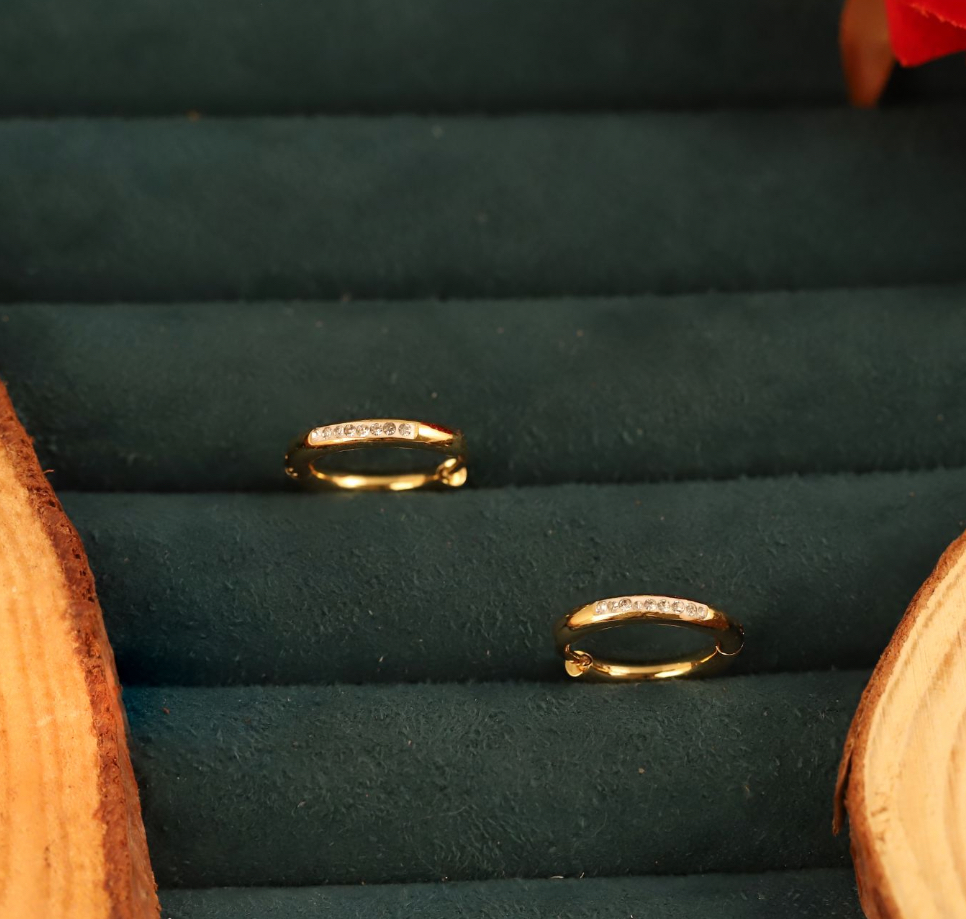 22k Gold-Plated Small Hoop Earrings