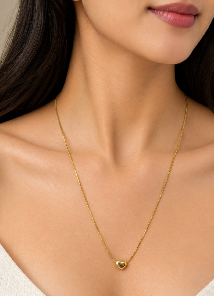 18K Gold-Plated Heart Necklace